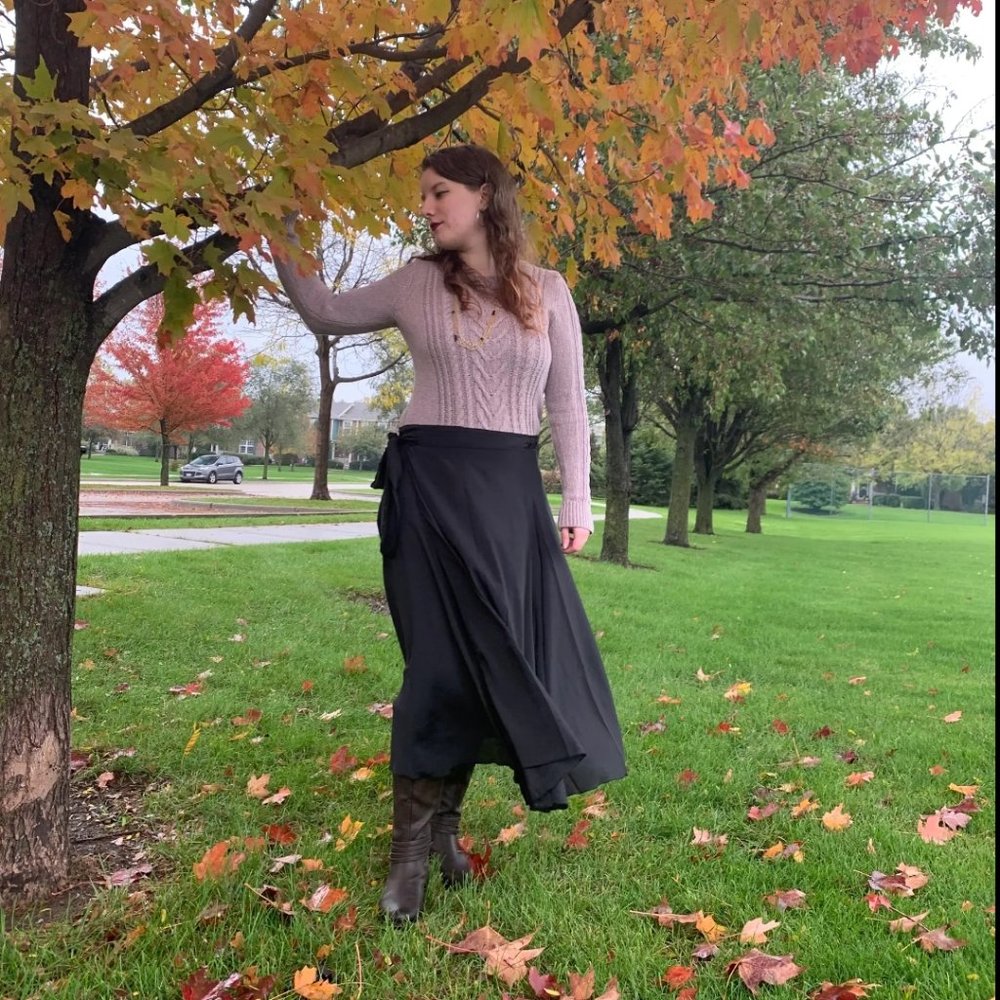 Handwoven Handmade Black 100% Silk Wrap Skirt fits 0-14, XS-XL, NWT, 48"waist